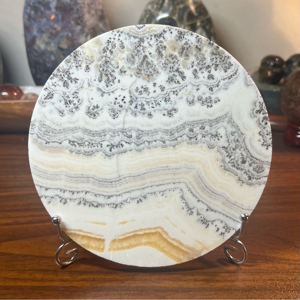 Dendritic Orange Calcite Plate ✨